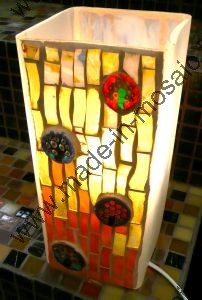 lampe vitrail millifiori de Made in mosaic
