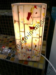 lampe vitrail verre americain de Made in mosaic