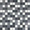 Noir gris fonc et gris clair mat mosaque maux plaque 31,7 cm