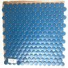 Bleu ptrole rond pastille mosaque maux mat par plaque 33 cm pour Vrac