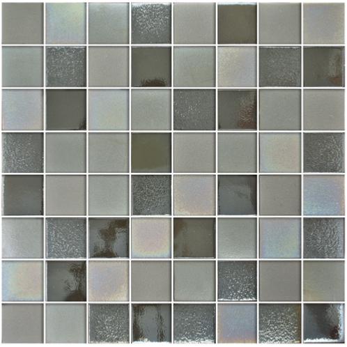 Gris mix gris mat brillant nacré gaufré LOVE TEXTURAS mosaïque émaux 4 cm par 1.54 M² soit 116.88 € le M²