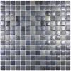 Noir gris nacré et uni carré NÉO mosaïque émaux brillant mix effet par 20 carreaux 2.3 cm