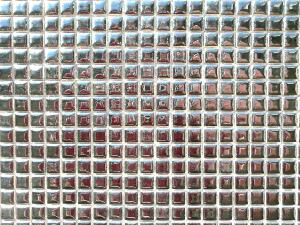 Gris argent micro mosaïque brillant 10mm plaque 30 cm