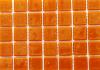 Orange mosaque pte de verre orange clair uni par plaque 32 cm