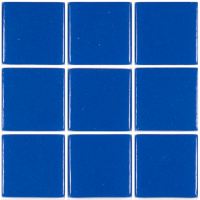 Bleu cobalt bleu de France 4 cm mosaïque émaux brillant par plaque 32 cm collé HTK