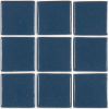 Bleu fonc ardoise 2.3 cm mosaque maux mat satin  par 2 M 