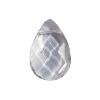 Blanc translucide pampille goutte ronde en cristal taill 17 par 12 mm par 50 units