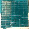 Vert turquoise fonc uni rectangle 2.4 par 4.8 cm paisseur 8 mm mosaque maux vetrocristal par plaque de 30 cm