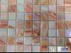 Orange mosaïque pâte de verre rose abricot marbré nacré par plaque 32.5 cm