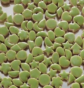 Vert déco fantaisie micro mosaïque vert pomme brillant par 50g