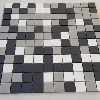 Mix blanc noir gris 2.4 cm mosaïque mat grès ceram antique au M²