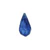 Bleu saphir fonc pampille goutte ronde en cristal taill 20 par 10 mm