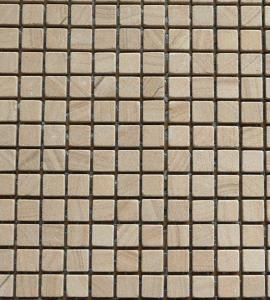 Brun clair aspect bois mosaïque marbre mat plaque de 36 carreaux