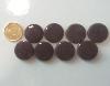 Brun cacao rond pastille mosaque maux brillant par 100g