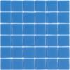 Bleu ciel fonc uni YERA mosaque maux brillant bord droit 2,3 cm par plaquette 20 carreaux