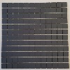 Noir ébène 2,4 cm mosaïque mat grès antique plaque 30 cm filet 