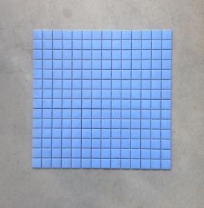 Bleu lavande mosaïque émaux brillant bord droit 2.3 cm par plaquette 20 carreaux