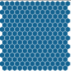Bleu de Prusse hexagone mosaque maux mat satin par 2 M soit 72.75  le M