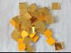 Jaune gold mosaque like gold lisse 1.5 cm prcieux vendu  l'unit