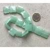 Vert cladon opalescent carr pampille en cristal taill 20 par 20 mm par 17 units