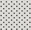 Mosaque dcor Dots Art dco hexagone blanc et noir par 1 M