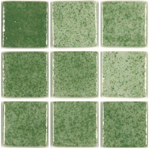 Vert bocage mosaïque émaux brillant bord droit 2,3 cm par plaquette 20 carreaux