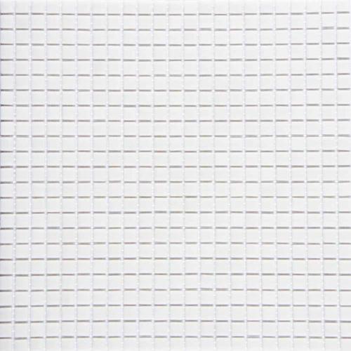 Blanc mat satiné micro mosaïque PIXEL ART 1,2 cm 4 mm épaisseur par 121 carrés