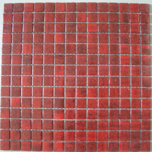 Rouge lave et noir mosaïque émaux brillant 2.3 cm pleine masse plaque de 33 cm