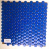 Bleu cobalt lectrique rond pastille mosaque maux mat par plaque 33 cm pour Vrac