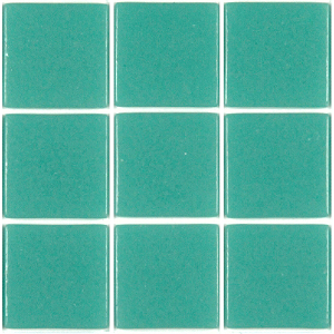 Vert turquoise clair Cubas 4 cm mosaïque émaux par 1,54 M soit 67.01€ le mètre