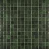 Vert forêt noir mosaïque émaux brillant bord droit 2,3 cm par plaquette de 20 carreaux