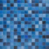 Bleu moyen et foncé mosaïque Water mix OYAMBRE 2.3 cm par M²