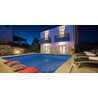 Bleu clair et moyen mosaïque STARWATER DRACO avec phosphorescent 2.3 cm par M² 