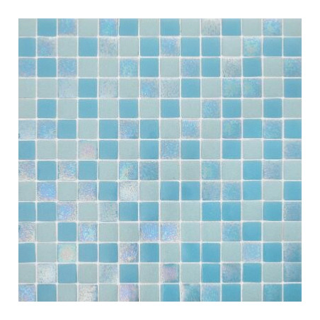 Bleu clair et moyen mosaïque STARWATER DRACO avec phosphorescent 2.3 cm par M²