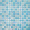 Bleu clair et moyen mosaïque STARWATER DRACO avec phosphorescent 2.3 cm par M²
