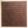 Rouge lave noir 2.4 cm mosaïque mat grès cérame antique au M² filet
