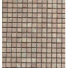 Brun rose brique mat mosaïque 1.5 cm marbre plaque de 36 carreaux