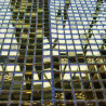 Jaune doré mosaïque micro miroir 1 cm mix gold martelé lisse brillant par 169 carrés