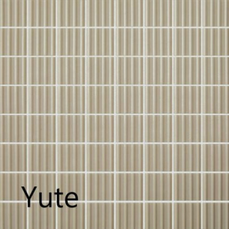 Blanc beige gris ou rose série RAW ondulé 4 cm mosaïque émaux mat satiné soit 111.56 euro Mètre carré 