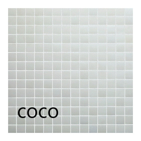 Mix nacré & Mat blanc COCO série Glacée mosaïque émaux brillant 2.3 cm par M²