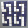 Frise mosaïque décor grecque émaux de verre 3 cm plaque de 31 cm