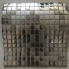 Mix nacré et mat métal gris MERCURIO série Eléments mosaïque émaux brillant 2.3 cm par M² 