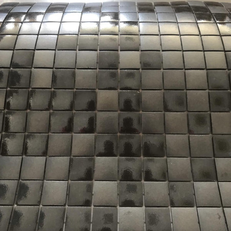 Mix nacré et mat métal gris MERCURIO série Eléments mosaïque émaux brillant 2.3 cm par M² 