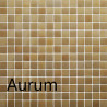 Mix nacré lisse et relief métal doré cuivre AURUM série Eléments mosaïque émaux brillant 2.3 cm par M²