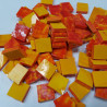 Orange Koï smalt NEVA 2 cm environ 5 mm épaisseur par 100 grammes