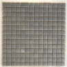 Gris  ciment mosaïque émaux granuleux 2.3 cm brillant plaque 33 cm pour vrac