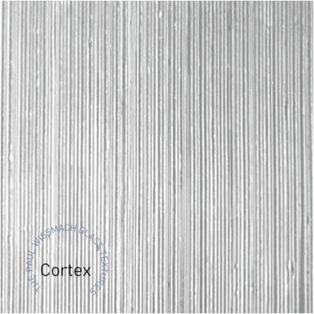 Verre translucide ligne relief Cortex plaque de 20 par 30 cm