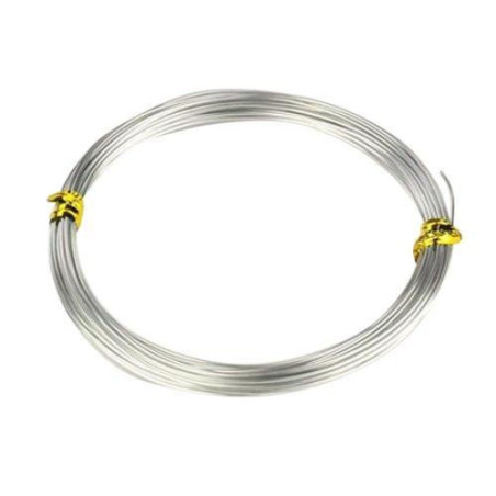 Fil de cuivre argente 0.8 mm par 6 metres pour realiser vos bijoux et vitraux