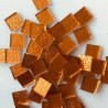 Orange cuivre foncé mosaïque métal gauffré 2 cm précieux vendu au 100 grammes soit 27 carrés