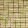 Vert prairie mosaïque émaux brillant bord droit 2.3 cm par plaquette 20 carreaux